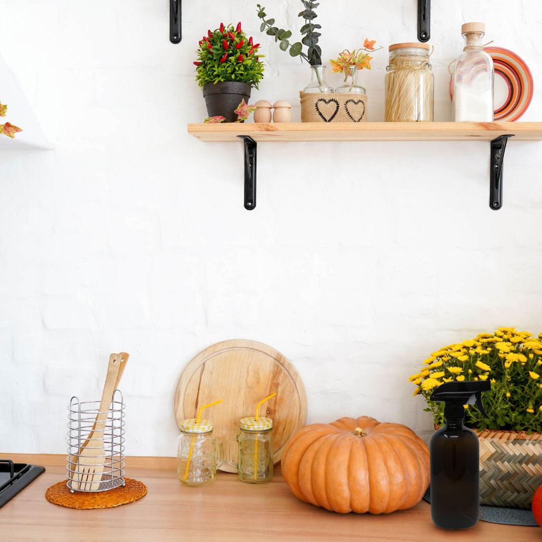 fall inspired all-purpose cleaner recipe - All Purpose, Amber, Amber Bottle, Autumn, Castile, Castile Soap, Cleaner, Clove, Fall, Recipe, Spray Bottle - local - letsbelocal.ca