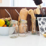 bamboo & sisal long handle dish brush (with replaceable head) - local - letsbelocal.ca