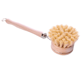 bamboo & sisal long handle dish brush (with replaceable head) - local - letsbelocal.ca