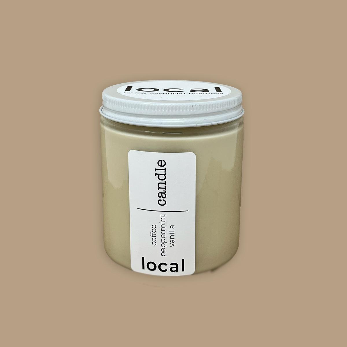 local candle - coffee peppermint vanilla - local - letsbelocal.ca