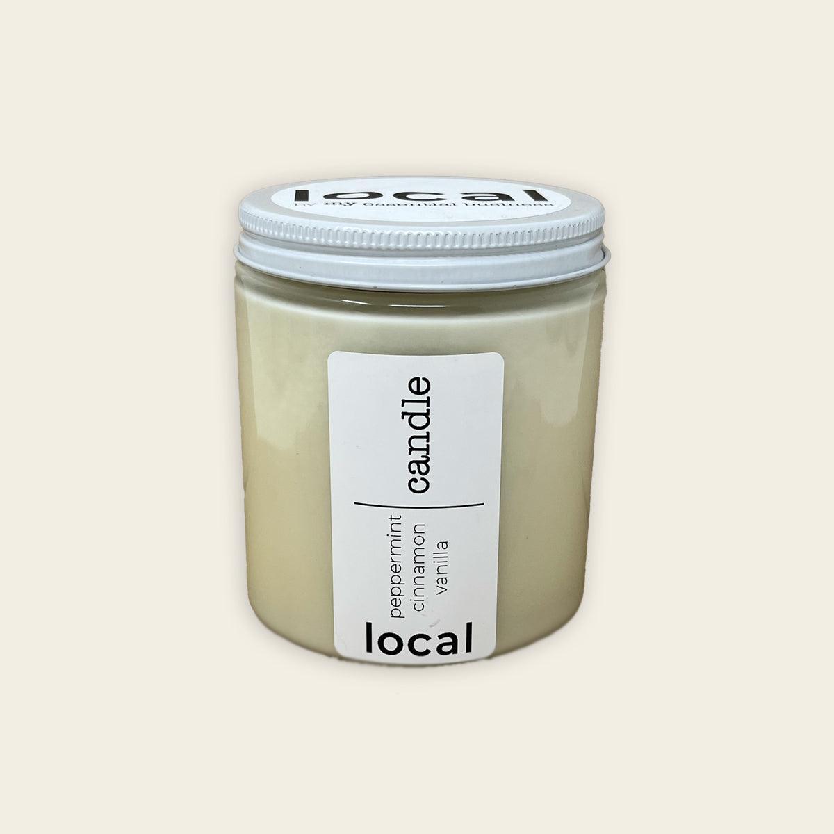 local candle - peppermint cinnamon vanilla - local - letsbelocal.ca