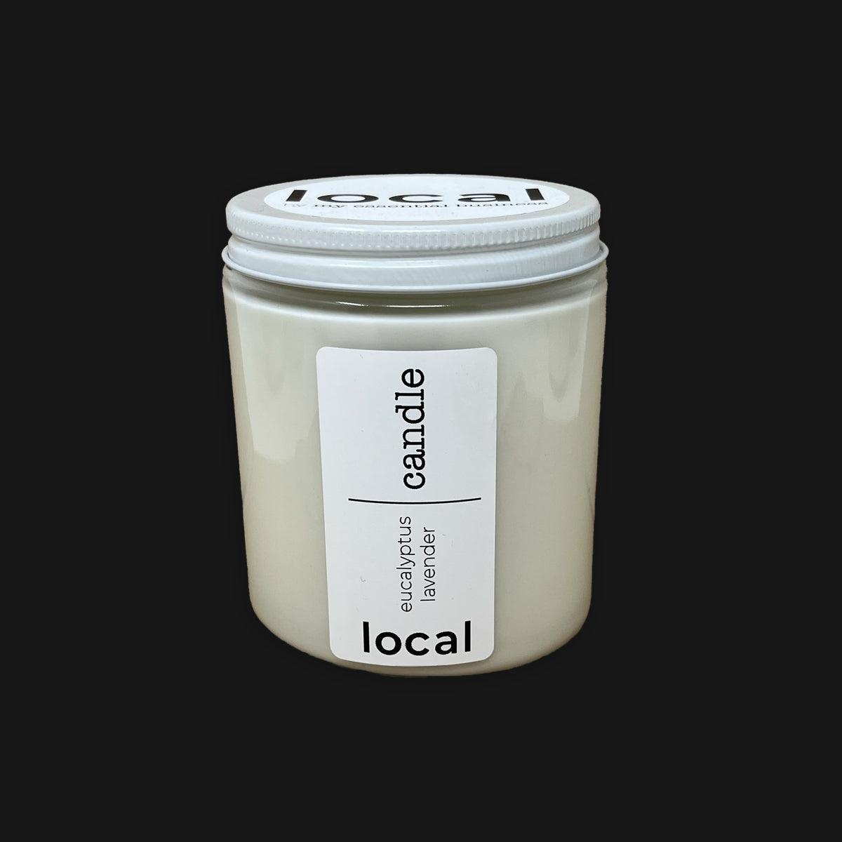 local candle - eucalyptus lavender - local - letsbelocal.ca