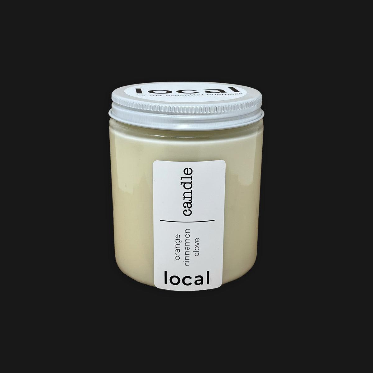 local candle - orange cinnamon clove - local - letsbelocal.ca