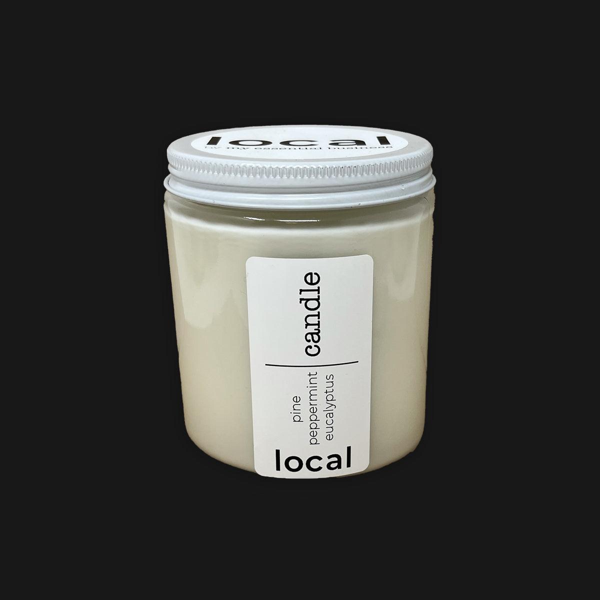 local candle - pine peppermint eucalyptus - local - letsbelocal.ca