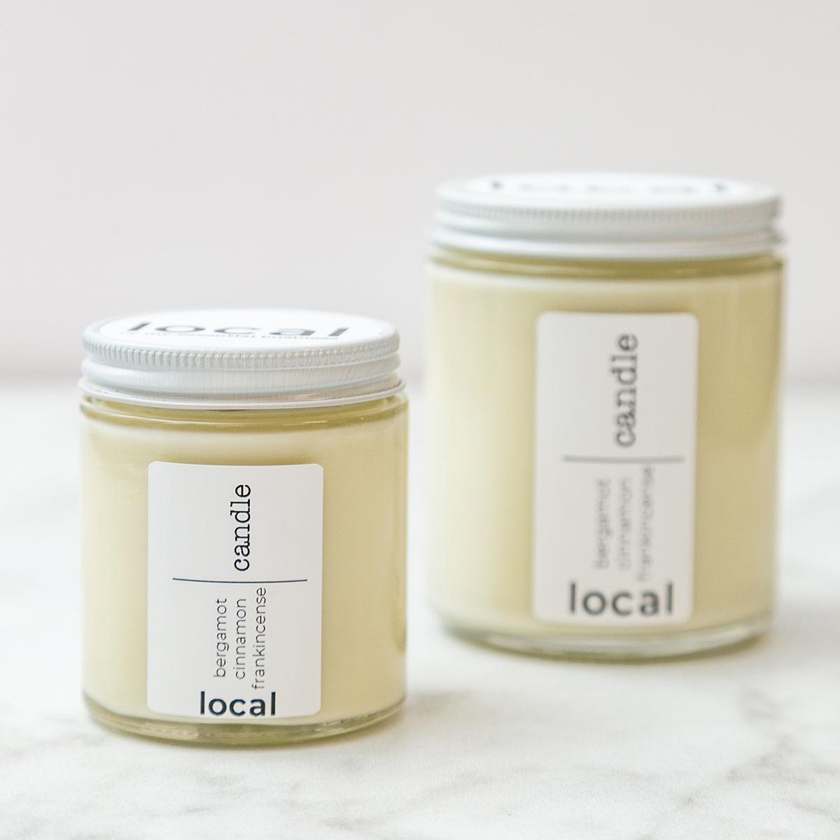 local candle - pine peppermint eucalyptus - local - letsbelocal.ca