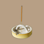 rainbow ceramic incense holder - with rests - local - letsbelocal.ca