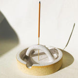 rainbow ceramic incense holder - with rests - local - letsbelocal.ca