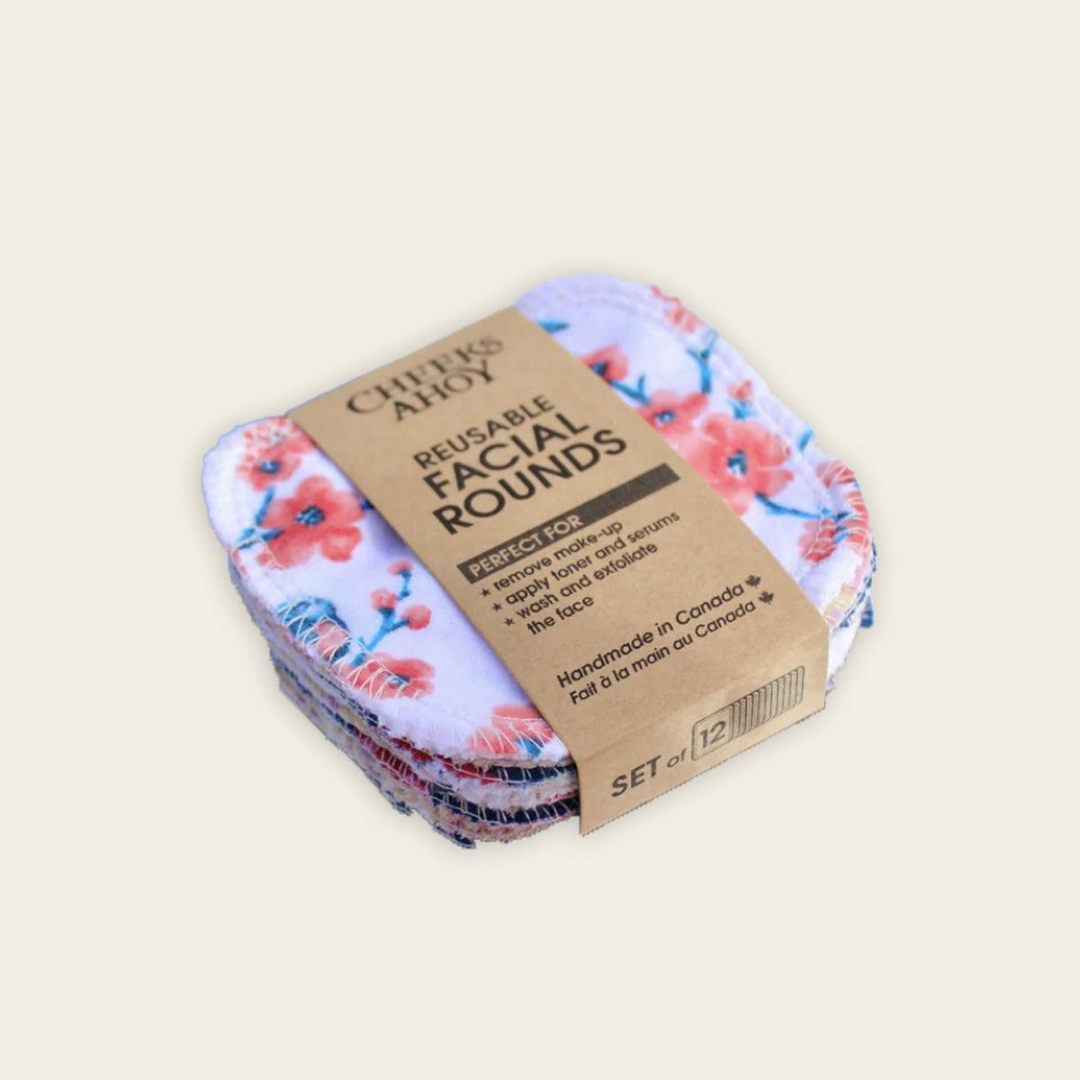 reusable facial rounds (12 pack) - ivory - local - letsbelocal.ca