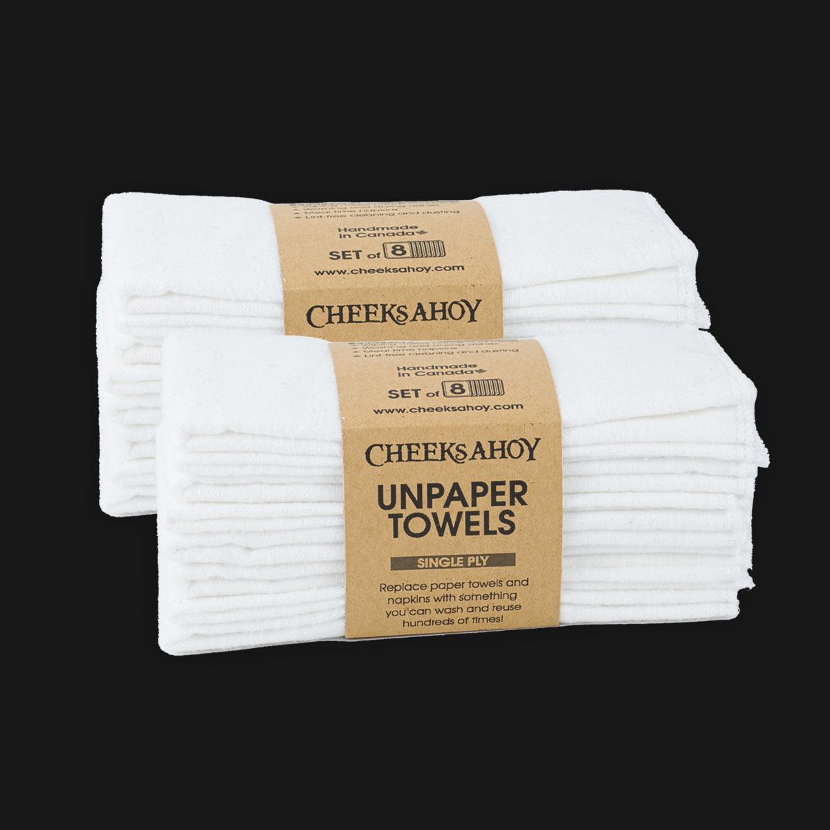 unpaper towels - single ply (8 pack) - black - local - letsbelocal.ca