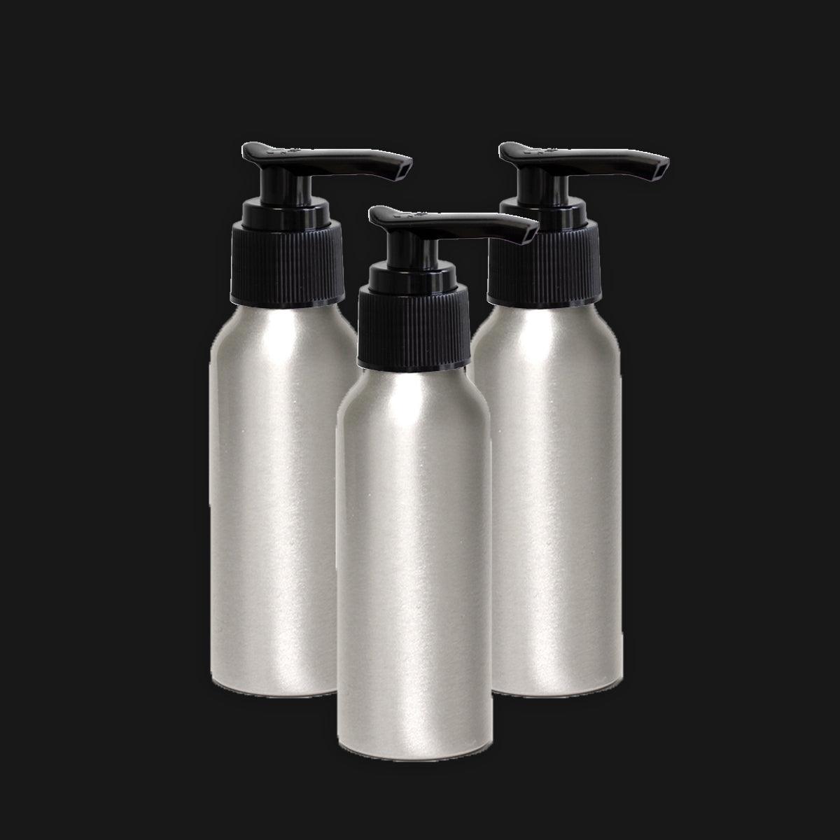 100ml aluminum bottle with lotion pump - 3 pack - local - letsbelocal.ca