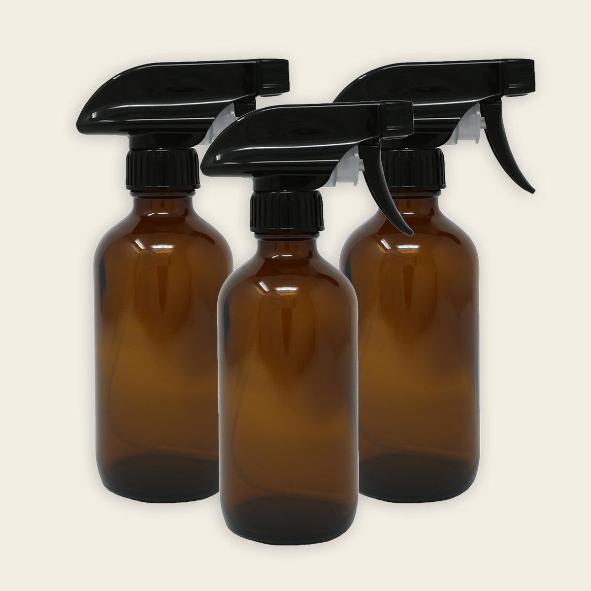 240ml amber glass bottle with trigger (3 pack) - local - letsbelocal.ca