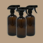 480ml amber glass bottle with trigger (3 pack) - local - letsbelocal.ca