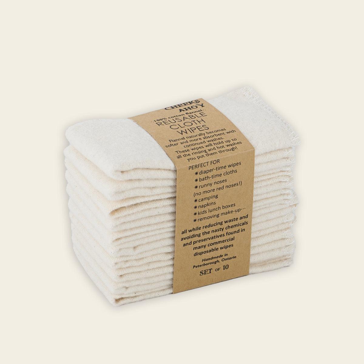 cloth wipes (10 pack) - monochrome - local - letsbelocal.ca