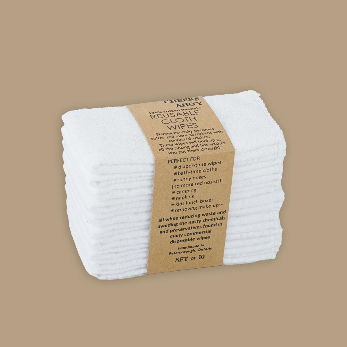 cloth wipes (10 pack) - black - local - letsbelocal.ca