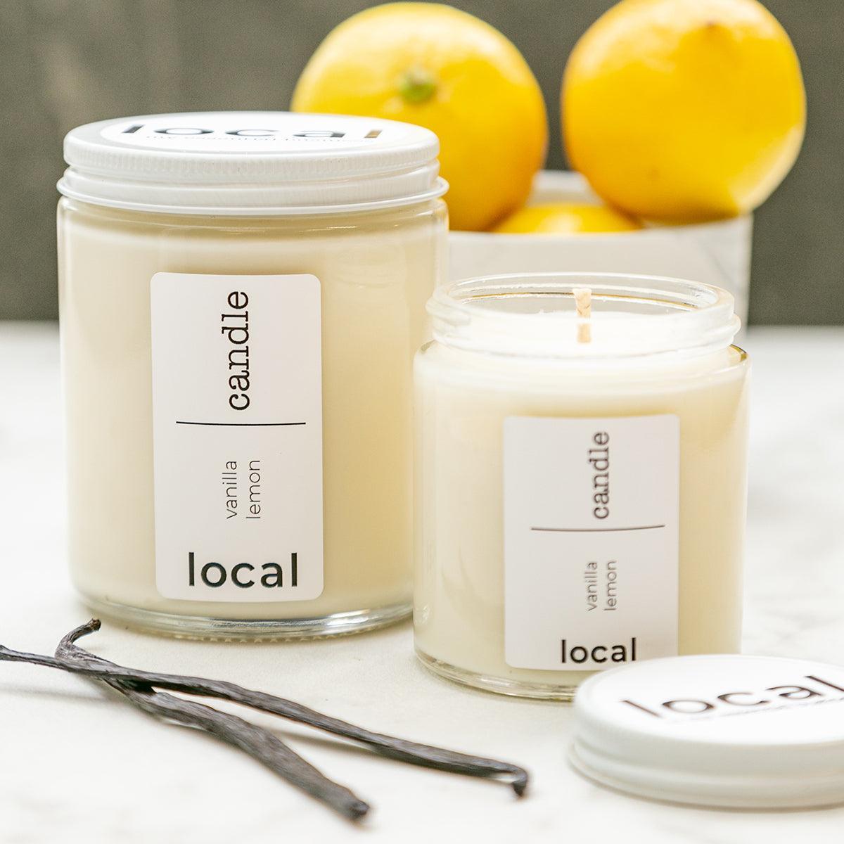 local candle - cedarwood vanilla - local - letsbelocal.ca