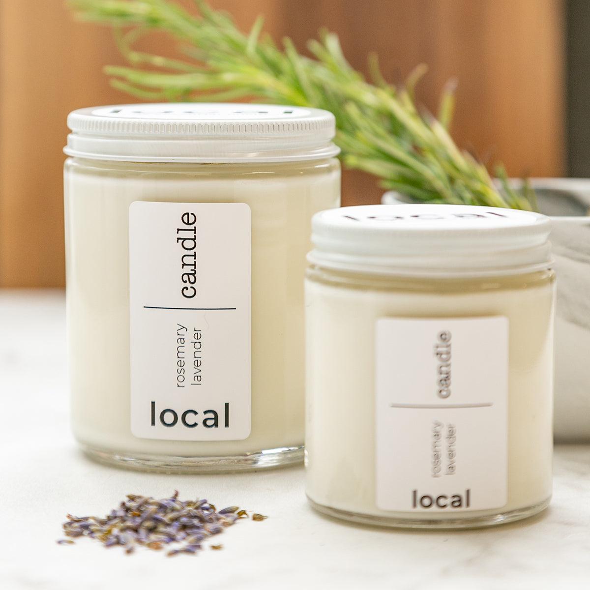 local candle - unscented - local - letsbelocal.ca