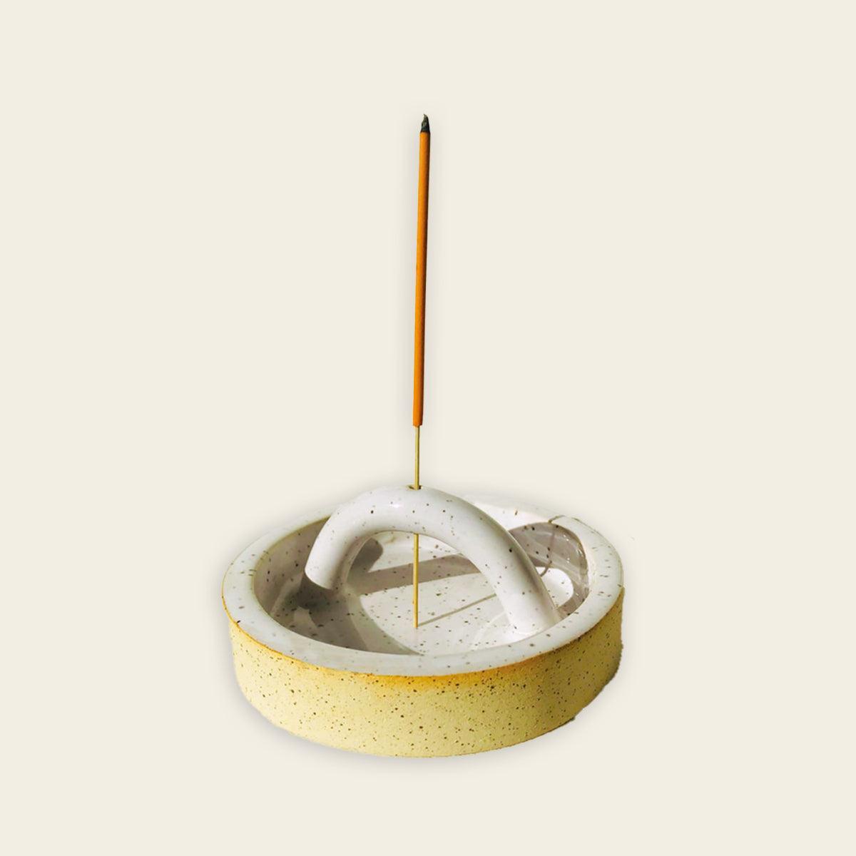 rainbow ceramic incense holder - without rests - local - letsbelocal.ca