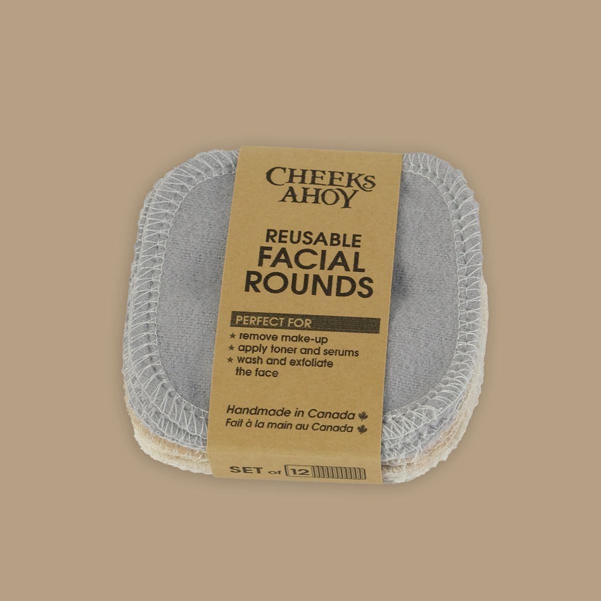 reusable facial rounds (12 pack) - floral - local - letsbelocal.ca