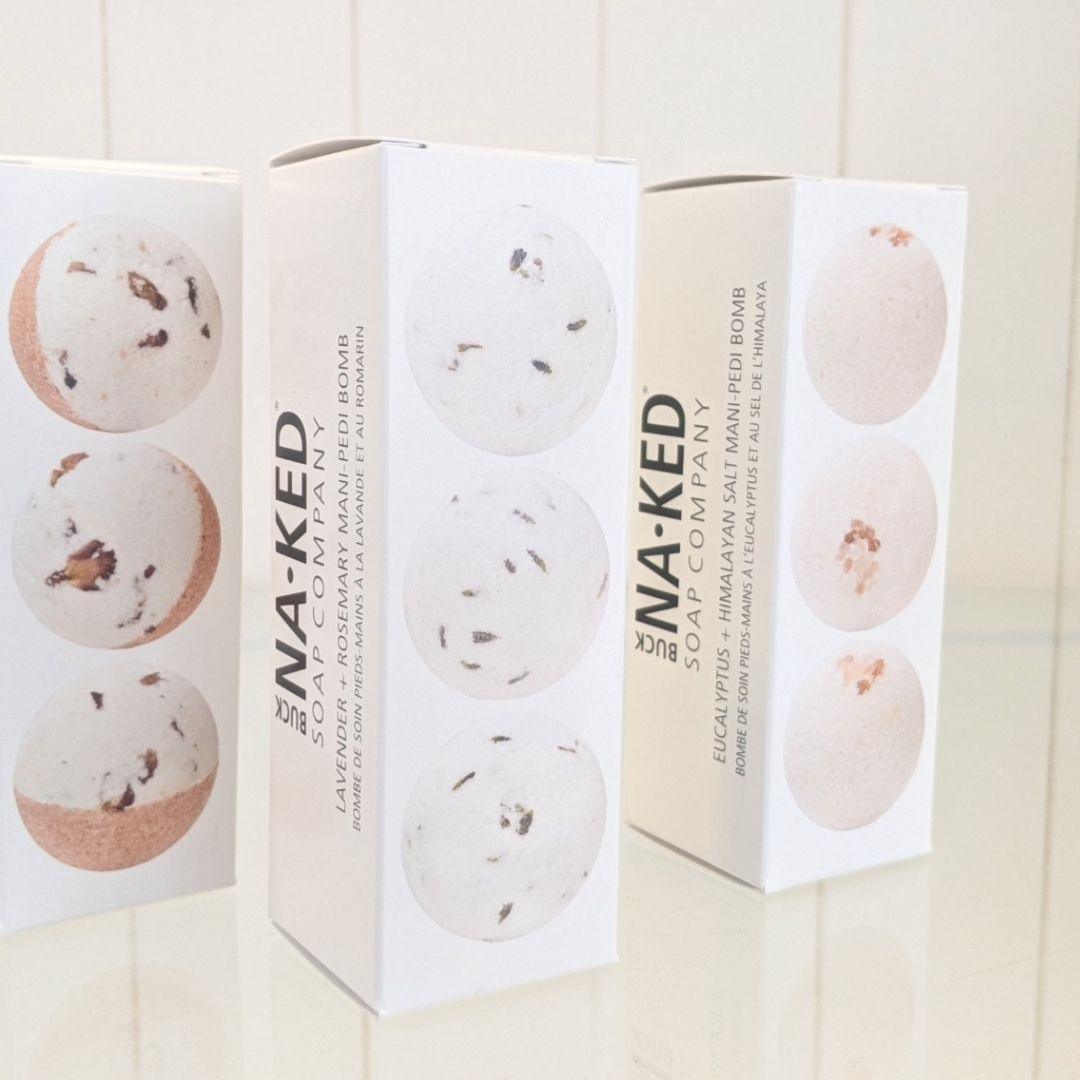 rose and moroccan clay mani/pedi bombs (3 pack) - local - letsbelocal.ca