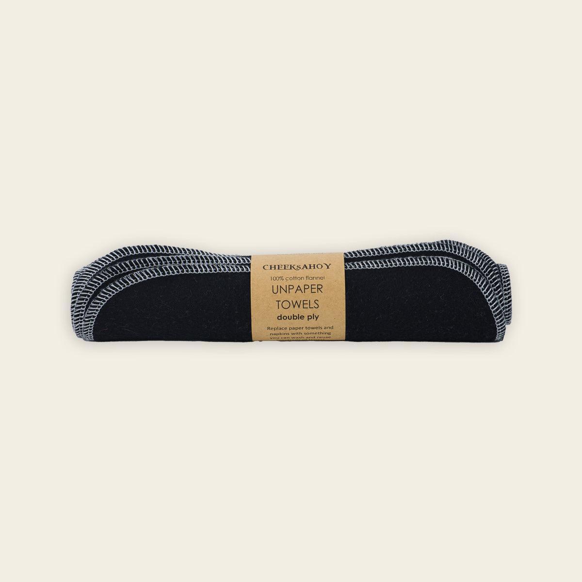 unpaper towels - double ply (5 pack) - warm neutral charcoal - local - letsbelocal.ca