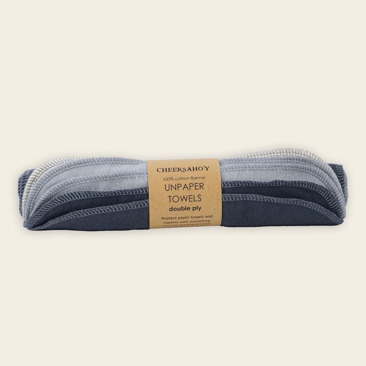 unpaper towels - double ply (5 pack) - charcoal - local - letsbelocal.ca