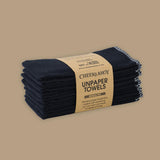 unpaper towels - single ply (8 pack) - black - local - letsbelocal.ca