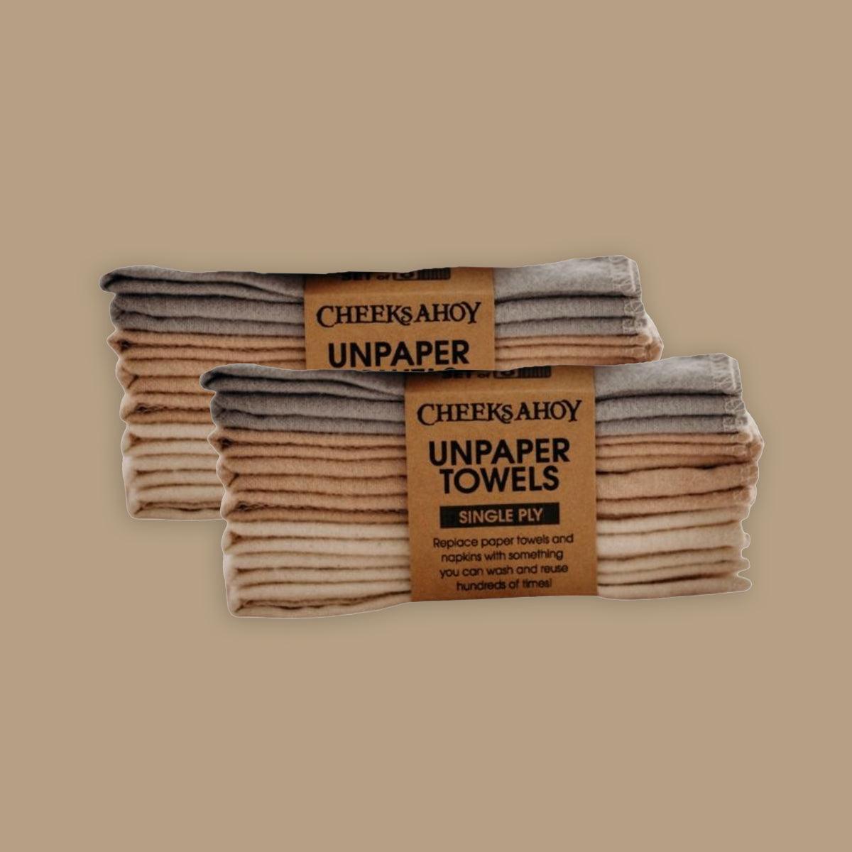 unpaper towels - single ply (8 pack) - black - local - letsbelocal.ca