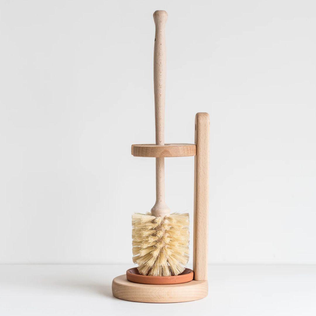 wooden toilet brush with stand - local - letsbelocal.ca
